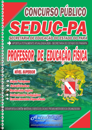 Apostila concurso da Seduc PA 2026 Secretaria Educação do Pará - Professor de Educação Física