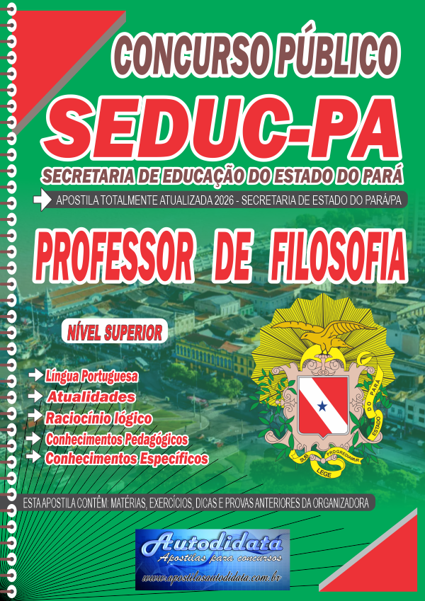 Apostila concurso da Seduc PA 2026 Secretaria Educação do Pará - Professor de Filosofia