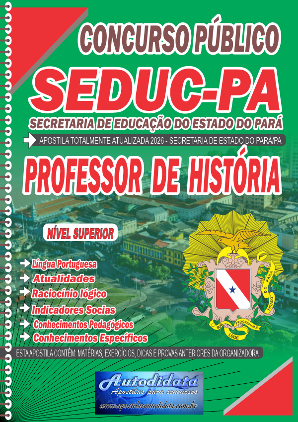 Apostila concurso da Seduc PA 2026 Secretaria Educação do Pará - Professor de História