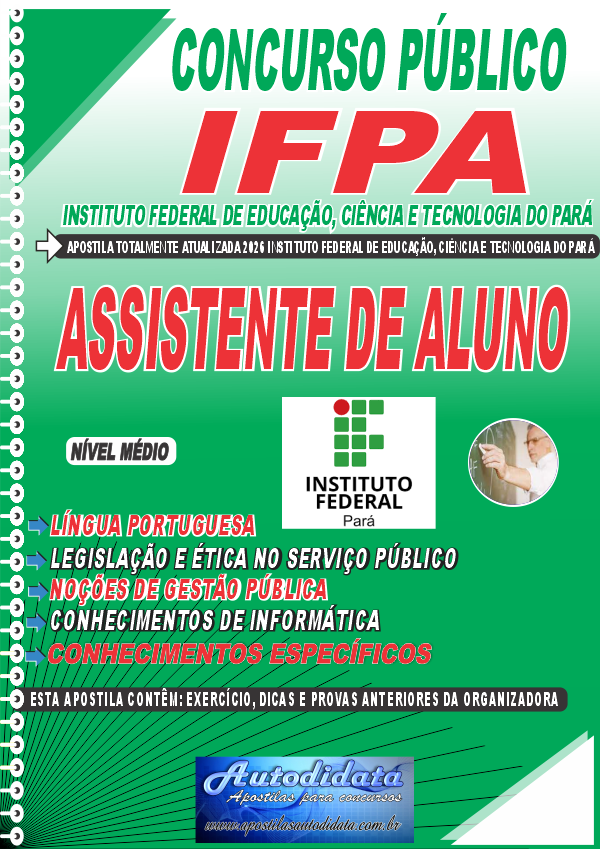Apostila concurso IFPA 2026 Assistente de Aluno