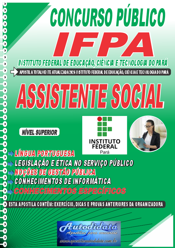 Apostila concurso IFPA 2026 Assistente Social