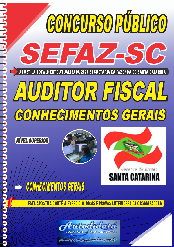 Apostila concurso da Sefaz SC 2026 Auditor Estadual de Finanças Públicas